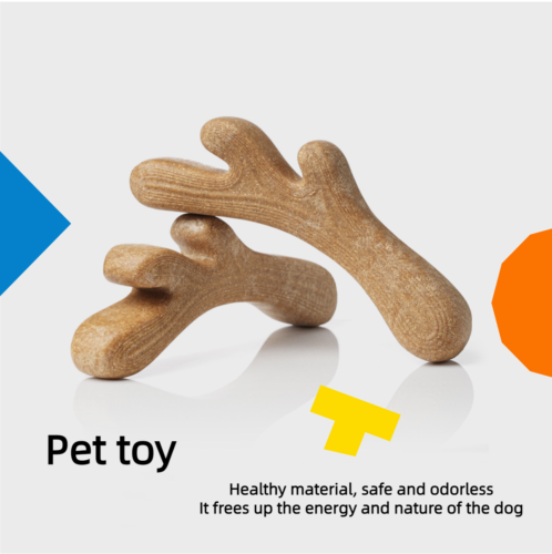 New Pet Molar Stick Wood Plastic Antler Bite Resistant Boredom Dog Toys