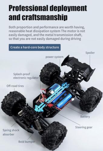 RC Car 38km/H Racing Toy Remote Control 1/16 4WD Big Foot off Road Monster Truck