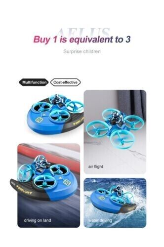 V24 Remote Control Aircraft Sea Land And Air 3-In-1 Unmanned Helicopter 4-axis