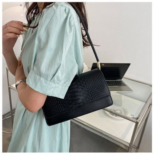 Women's Fashion Crocodile Print One Shoulder Retro Underarm Bag Fashion Bag