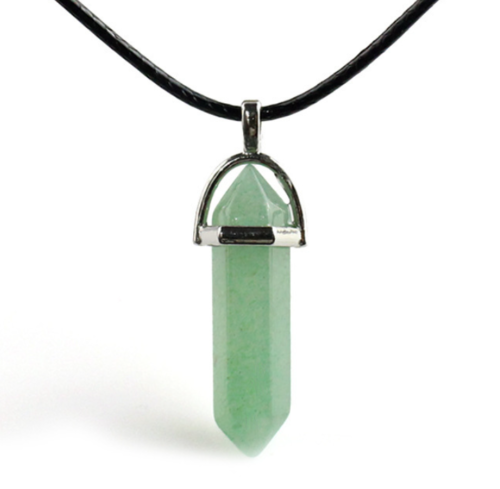 Natural Quartz Crystal Chakra Cut Gemstone Pendant Healing Point Reiki Necklace