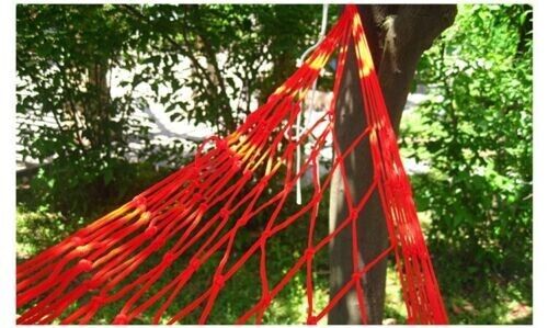 Outdoor Travel Hiking Swing Hammock Portable Aerial Nylon Rope Leisure Mesh