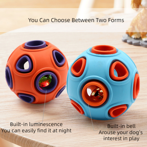 New Pet Toy Ringing Bell Bite Resistant Vocal Rubber Molar Training Ball
