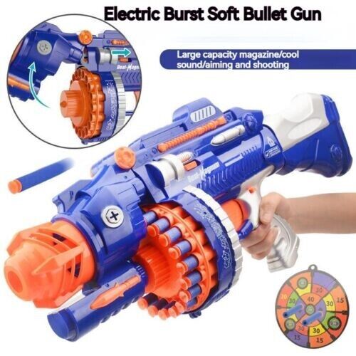Soft Bullet Simulation Shooting Sound Effects Children's Electric Target Gun
