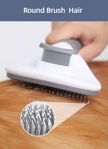 Pet Stainless Steel Manual One-click Hair Removal Brush Pet Hair Removal Comb