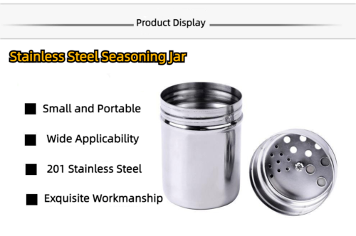 Outdoor Barbecue Portable Stainless Steel Kitchen Seasoning Jar 6 In 1 Set