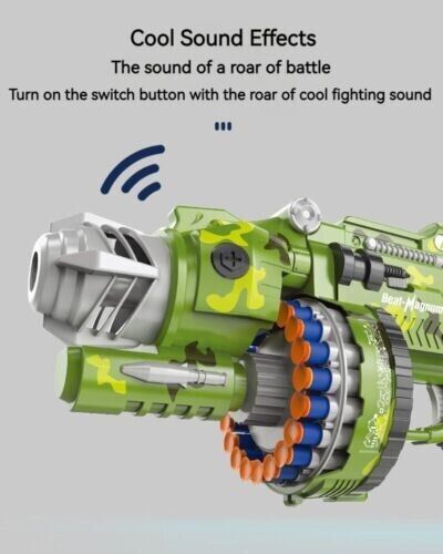 Soft Bullet Simulation Shooting Sound Effects Children's Electric Target Gun