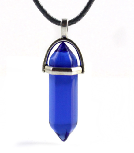 Natural Quartz Crystal Chakra Cut Gemstone Pendant Healing Point Reiki Necklace