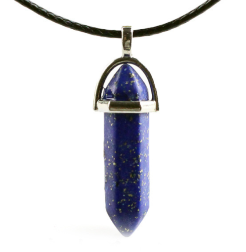 Natural Quartz Crystal Chakra Cut Gemstone Pendant Healing Point Reiki Necklace