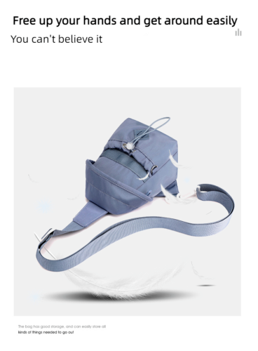 Waterproof Nylon Crossbody Lightweight Chest Bag Portable Single Shoulder Bag