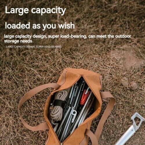 Outdoor Camp Accessories Storage Tool Handheld Bag Cylinder Tent Flor Spike Bag