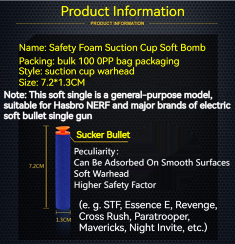 Durable Universal Foam Sponge EVA Bullets For Softball Repeating Toy Guns