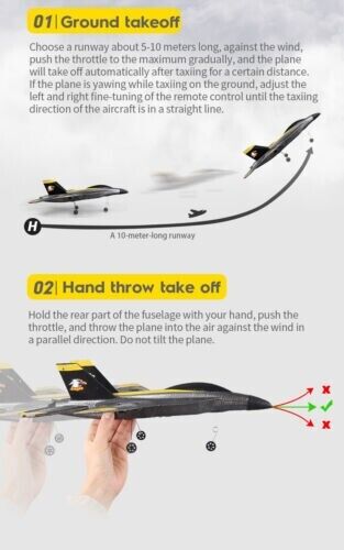 New F18 Remote Control Fixed Wing Fighter Aircraft EPP Foam Glider Kid's Toy