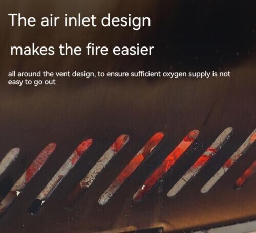 Outdoor Portable Folding Card Stove Stainless Steel Burner Grill BBQ Wood Burn