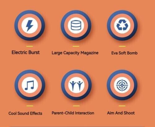 Soft Bullet Simulation Shooting Sound Effects Children's Electric Target Gun