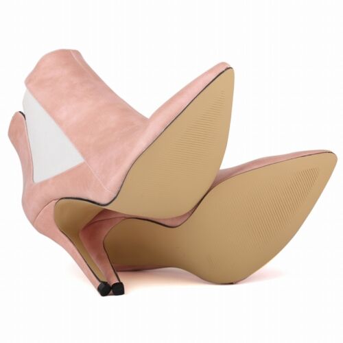 WOMEN FAUX LEATHER HIGH HEELS STILETTO BOOTS SEXY HOT