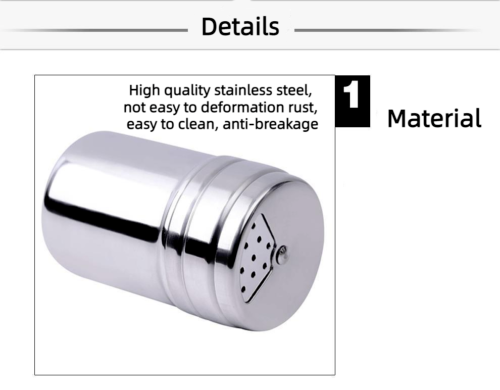 Outdoor Barbecue Portable Stainless Steel Kitchen Seasoning Jar 6 In 1 Set