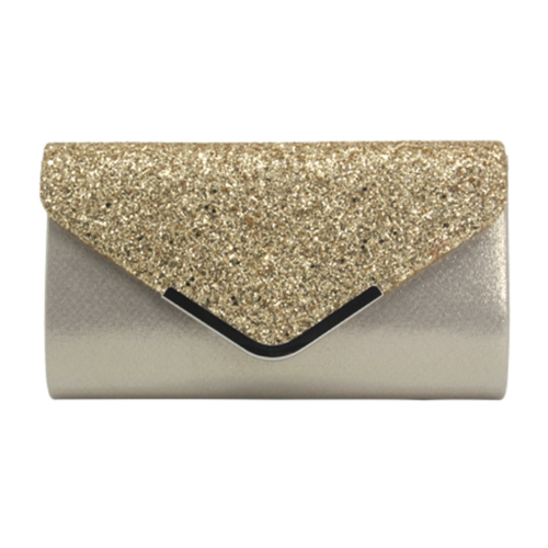 NEW Shining Satin Ladies Evening Clutch Bag Wedding Bridal Chain Handbag Wallet