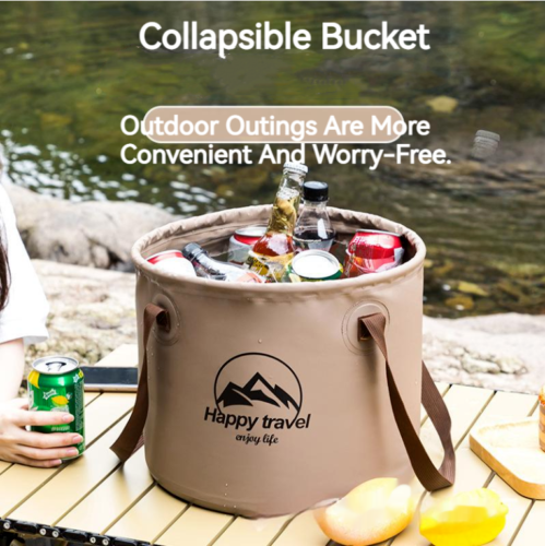 Outdoor Portable Foldable Wash Basin Travel Camping Fishing Foot Soaking Bucket