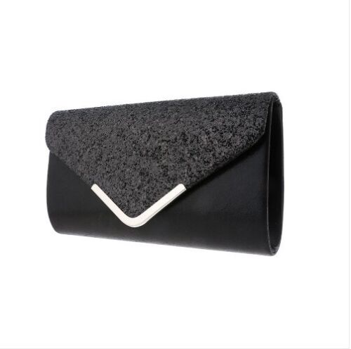 NEW Shining Satin Ladies Evening Clutch Bag Wedding Bridal Chain Handbag Wallet