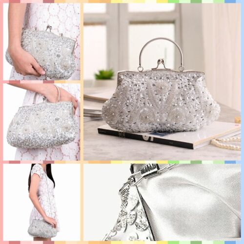 Women Fashion Glitter Party Bridal  Bag Wedding Handbag Prom Evening Clutch
