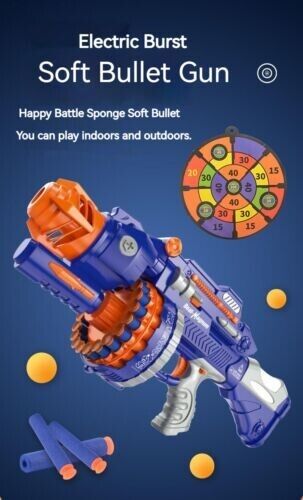 Soft Bullet Simulation Shooting Sound Effects Children's Electric Target Gun