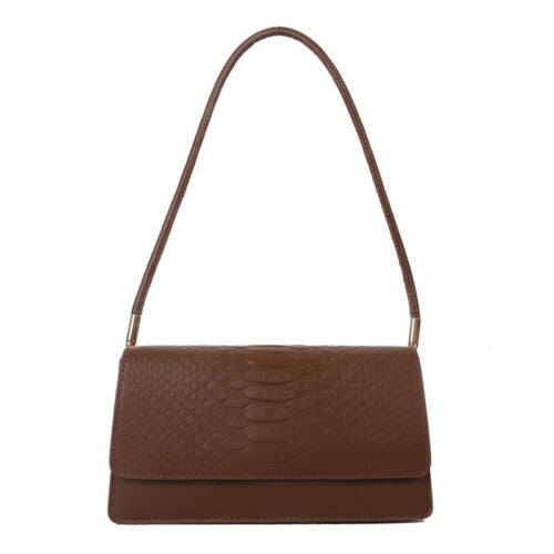 Women's Fashion Crocodile Print One Shoulder Retro Underarm Bag Fashion Bag