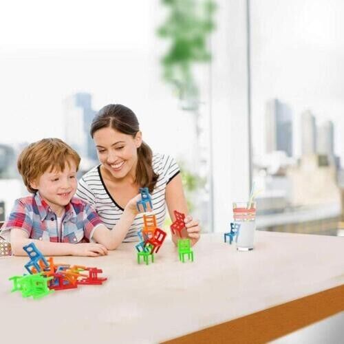 Family Board Game Balance Stacking Chairs Office Game Children Educational Toy
