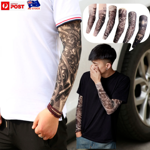 Sunscreen Tatto Arm Stretch Sleeves UV Sun Protect Covers Outdoor Sports Cooling
