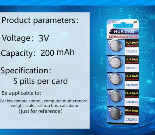 New 3V Button Battery For Car Key Remote Control Candle Light Battery CR2032