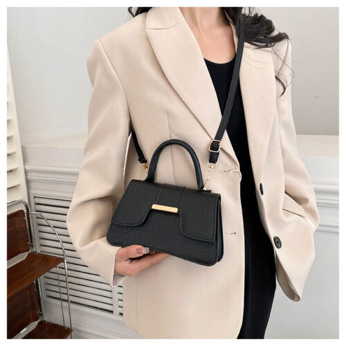 Women's Fashion Crocodile Stripe Simple Handbag Shoulder Bag Crossbody Bag