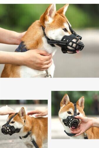 New Pet Muzzle Anti-Biting Chewing Licking Adjustable Breathable Dog Muzzle