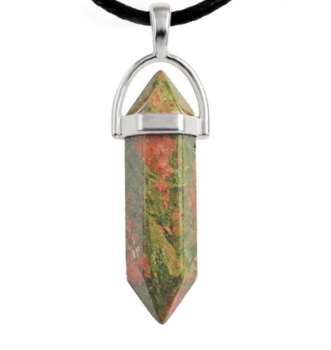 Natural Quartz Crystal Chakra Cut Gemstone Pendant Healing Point Reiki Necklace