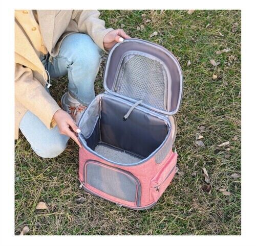 New Portable Folding Outdoor Cat Dog Large Space Double Shoulder Pet Bag