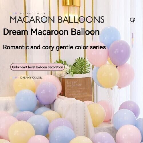 Birthday Party Wedding Room Layout Event Decoration Macaron Matte 10" Balloon