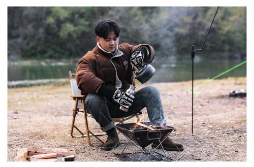 800 Degree High Temperature Resistance Silicone Outdoor BBQ Thickened Gloves