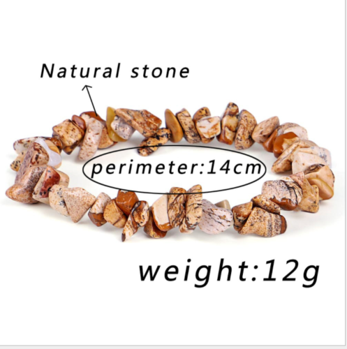 Natural Gemstone Stretchy Bracelet 5-8mm Chip Beads Healing Reiki Chakra