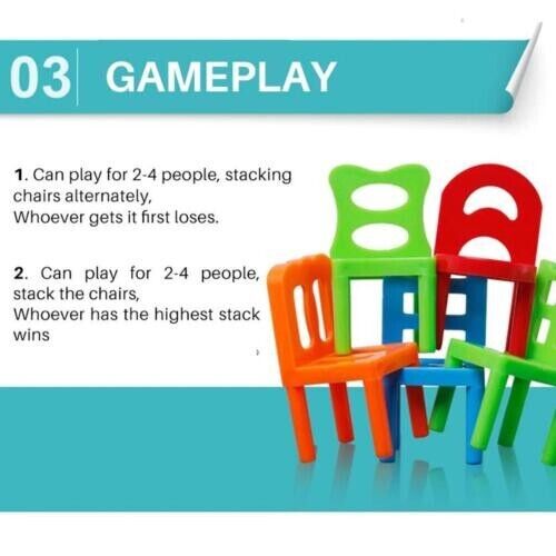 Family Board Game Balance Stacking Chairs Office Game Children Educational Toy