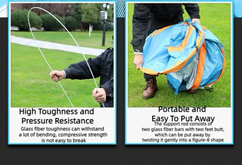 Light Stable Camping Speed Off Rain Proof Outdoor Beach Portable Blue Tent