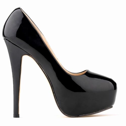New Fashion QUALITY EVERYDAY SEXY LADY WOMEN PATENT PLATFORM HIGH HEELS SHOES
