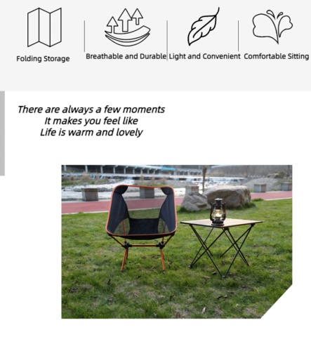 Outdoor Camping Aluminum Alloy Ultra Light Portable Leisure Back Folding Chair