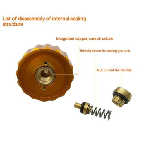 Outdoor Round Stove Head Long Gas Tank Switch Head With Self-Closing Function