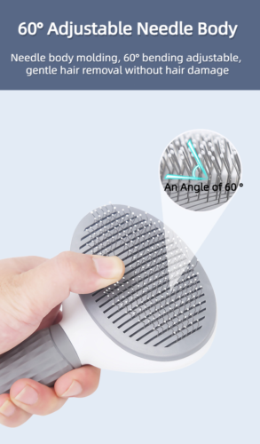 Pet Stainless Steel Manual One-click Hair Removal Brush Pet Hair Removal Comb