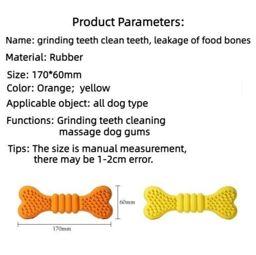 Leaky Food Bone Shaped Pet Toys Dog Toy Gnawing Teeth Grinding Teeth Cleaning