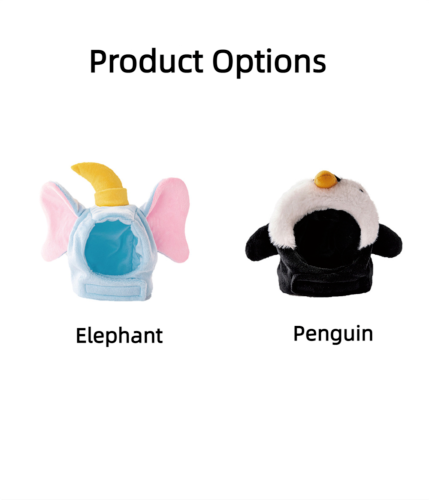 New Penguin Elephant Warmth Hat Cute Drag Cartoon Animal Pet Cat Plush Hat