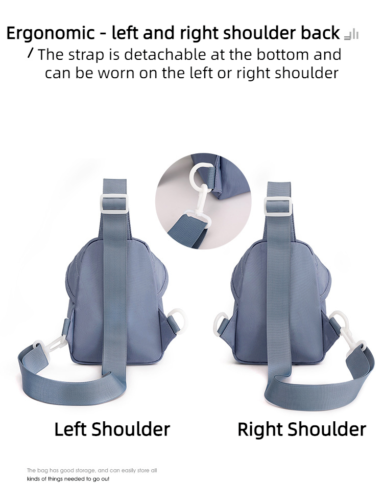 Waterproof Nylon Crossbody Lightweight Chest Bag Portable Single Shoulder Bag