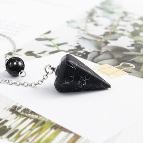 Fashion Crystal Stone Spirit Pendulum Hexagonal Conical Cut Energy Stone Pendant