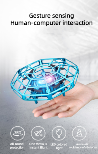Mini Smart Gesture Sensing UFO Quadcopter Fall Resistant Suspension Aircraft Toy