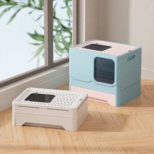 Simple Cleaning Drawer Type Pet Toilet Fully Anti-Splash Enclosed Cat Litter Box