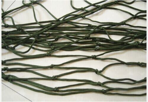 Outdoor Single Hammock Camping Thickened Army Green Mesh Nylon Rope Tie Portable
